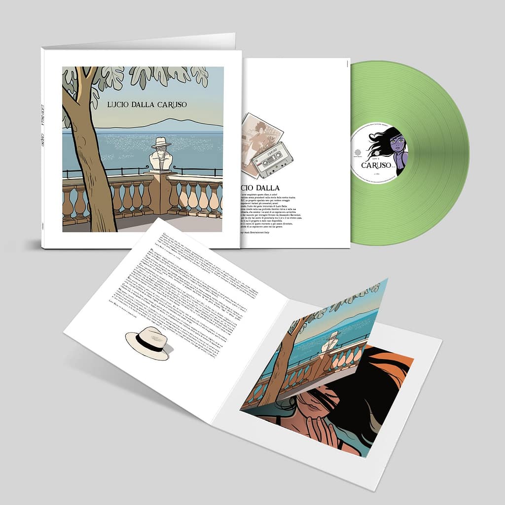 Il vinile da collezione di Caruso di Lucio Dalla con il libretto illustrato da Alessandro Baronciani