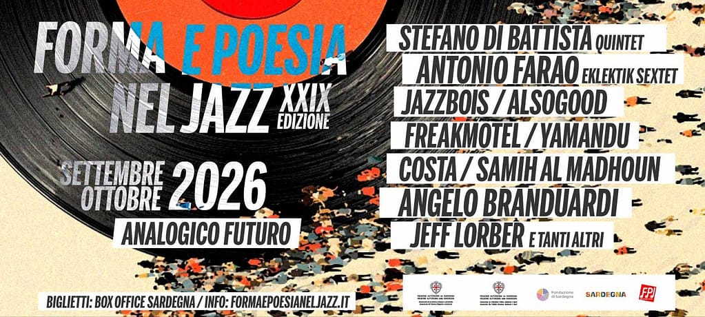 Locandina Forma e Poesia nel Jazz 2026 - Analogico futuro